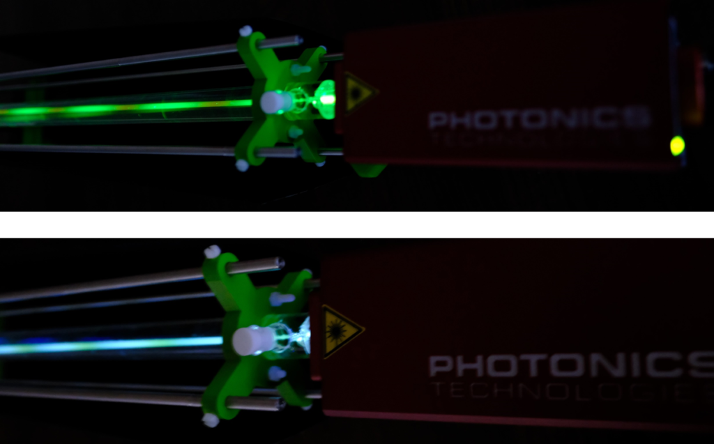 Green and blue lasers